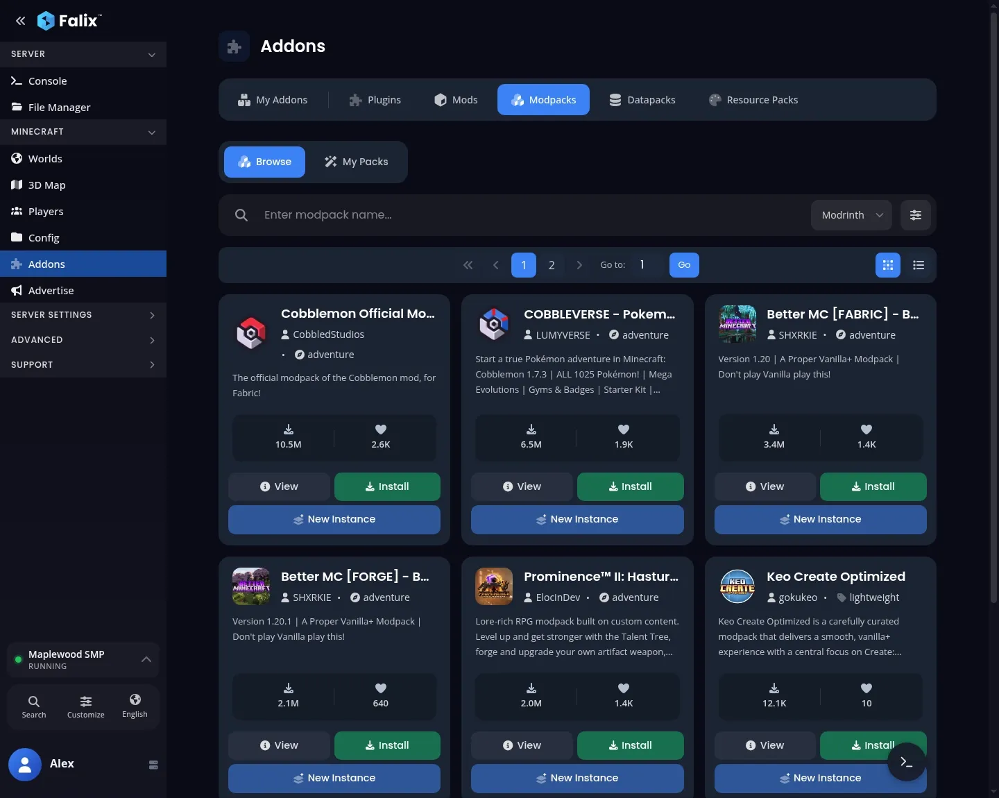 Instalador de Modpacks