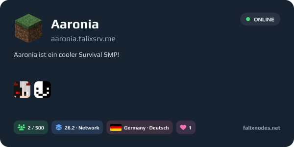 Aaronia live status banner
