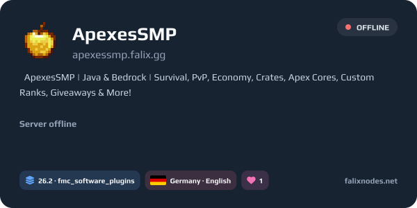 ApexesSMP live status banner