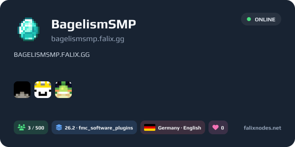 BagelismSMP live status banner