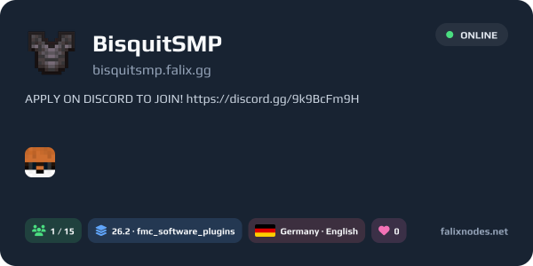 BisquitSMP live status banner
