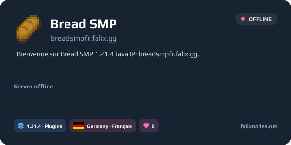 Bread SMP live status banner