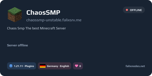 ChaosSMP live status banner