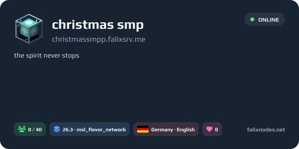 christmas smp live status banner