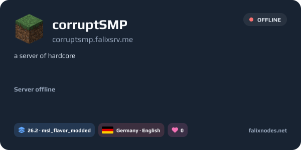 corruptSMP live status banner