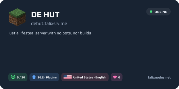 DE HUT live status banner