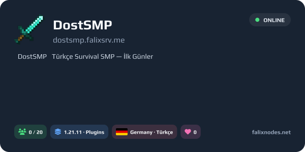 DostSMP live status banner