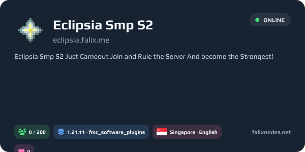 Eclipsia Smp S2 live status banner