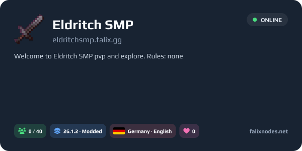 Eldritch SMP live status banner