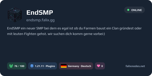 EndSMP live status banner