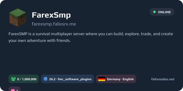 FarexSmp live status banner