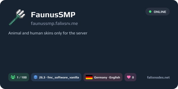 FaunusSMP live status banner