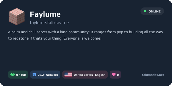 Faylume live status banner