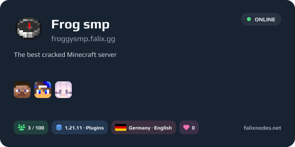 Frog smp live status banner