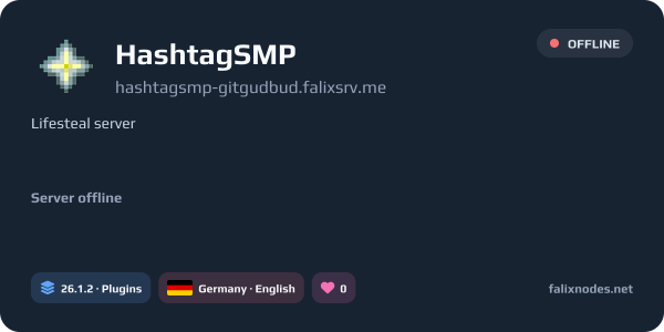 HashtagSMP live status banner