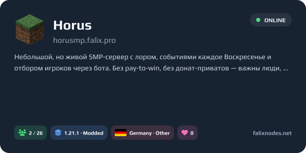 Horus live status banner
