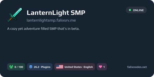 LanternLight SMP live status banner