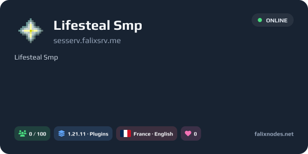 Lifesteal Smp live status banner
