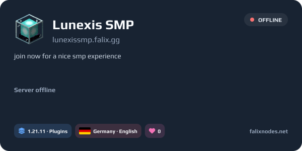 Lunexis SMP live status banner