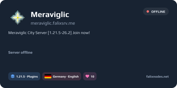 Meraviglic live status banner