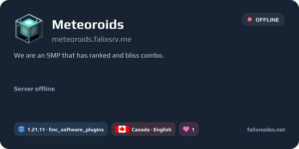 Meteoroids live status banner