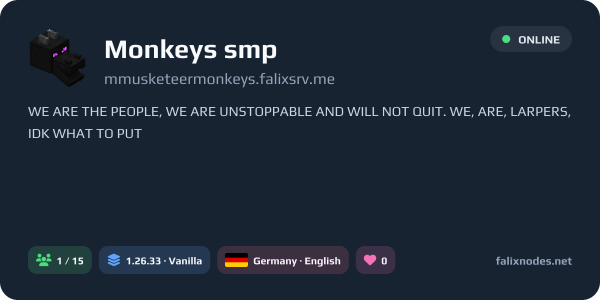 Monkeys smp live status banner