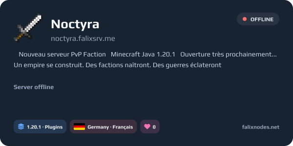 Noctyra live status banner