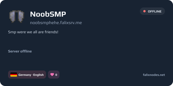 NoobSMP live status banner