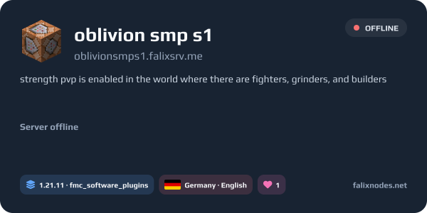 oblivion smp s1 live status banner