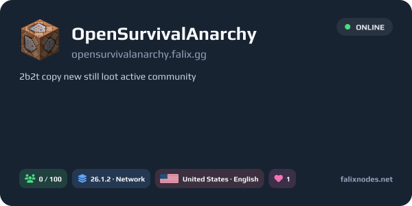 OpenSurvivalAnarchy live status banner