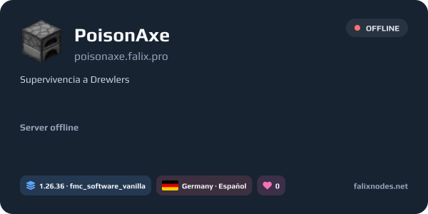 PoisonAxe live status banner