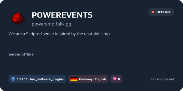 POWEREVENTS live status banner