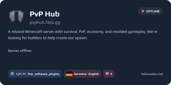 PvP Hub live status banner