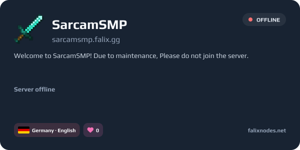 SarcamSMP live status banner