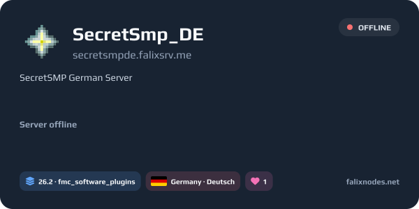 SecretSmp_DE live status banner