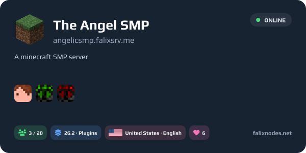 The Angel SMP live status banner