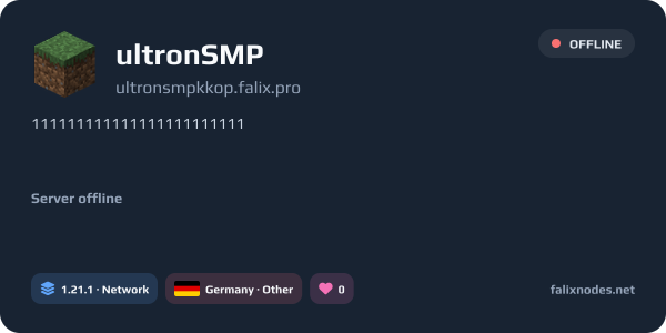 ultronSMP live status banner