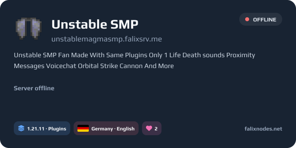 Unstable SMP live status banner