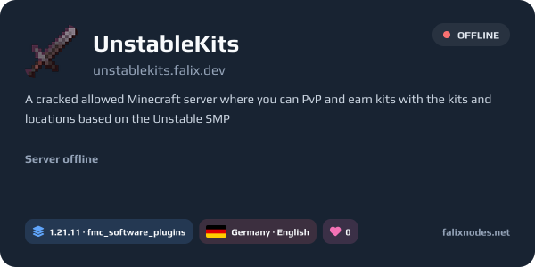 UnstableKits live status banner