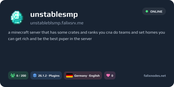 unstablesmp live status banner