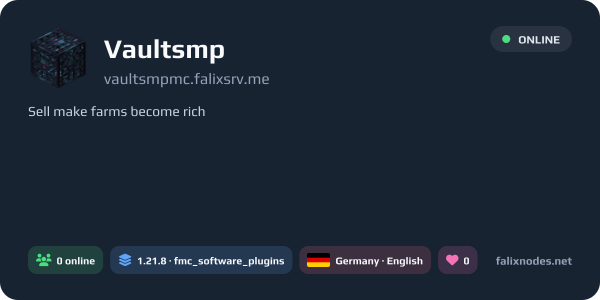 Vaultsmp live status banner