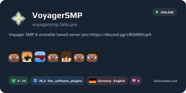 VoyagerSMP live status banner