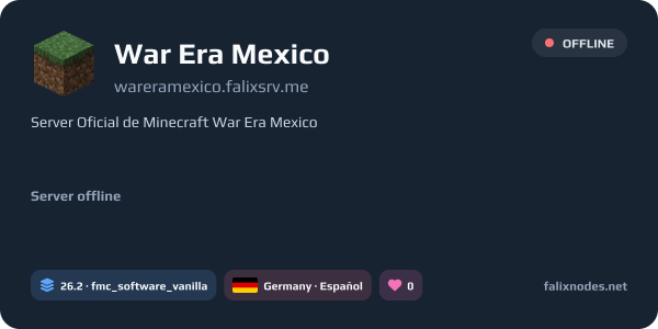 War Era Mexico live status banner
