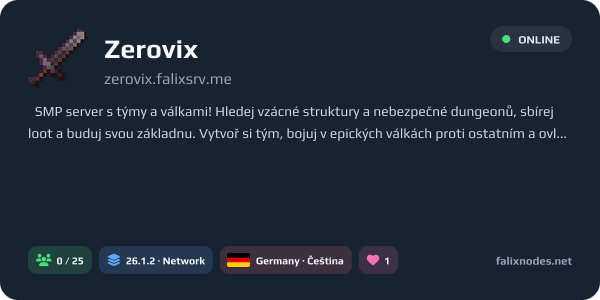 Zerovix live status banner